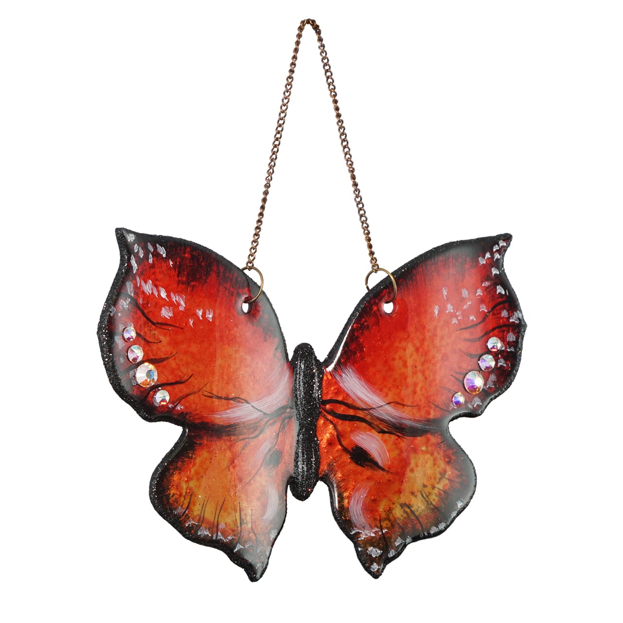 Red Fused Glass Butterfly
