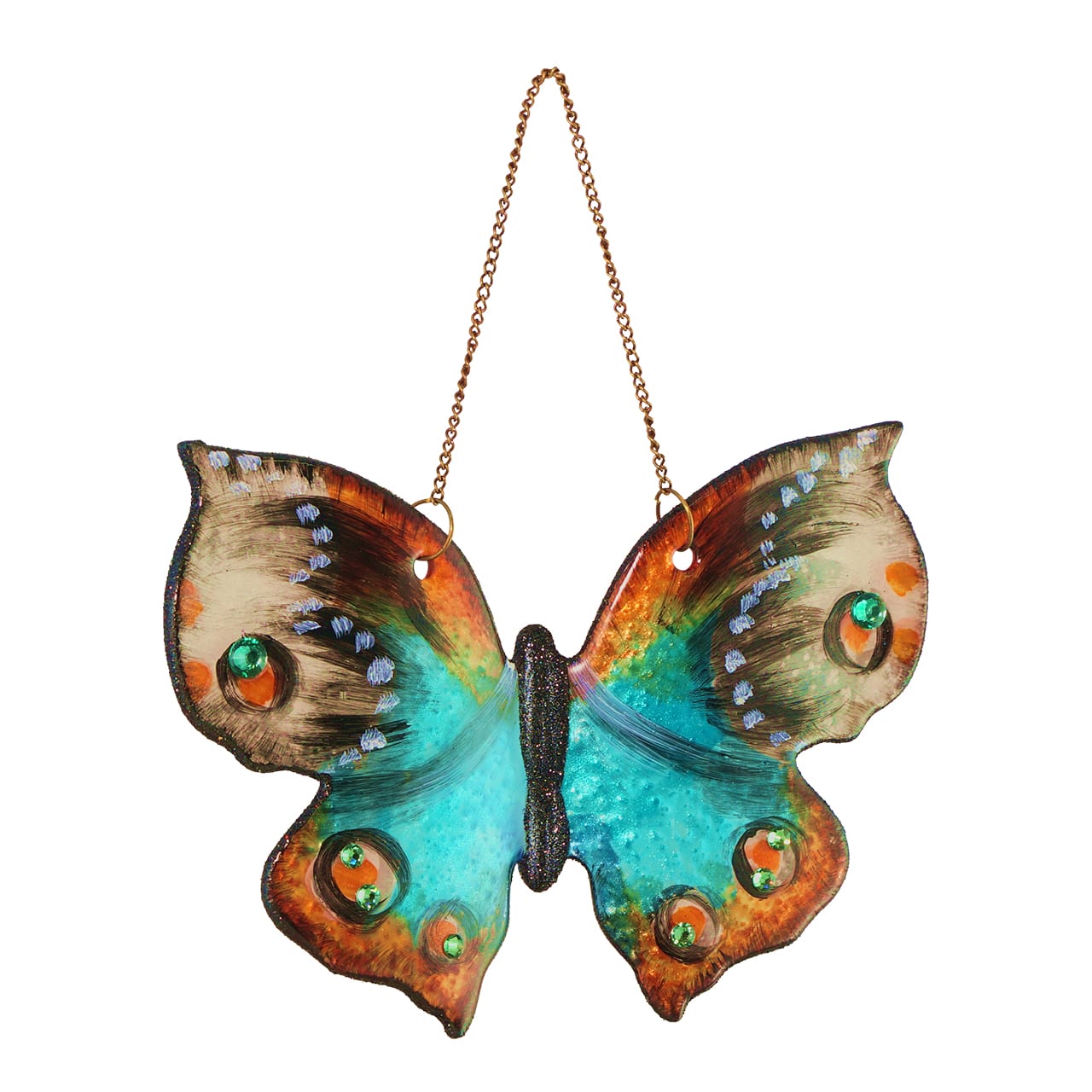 Blue Fused Glass Butterfly