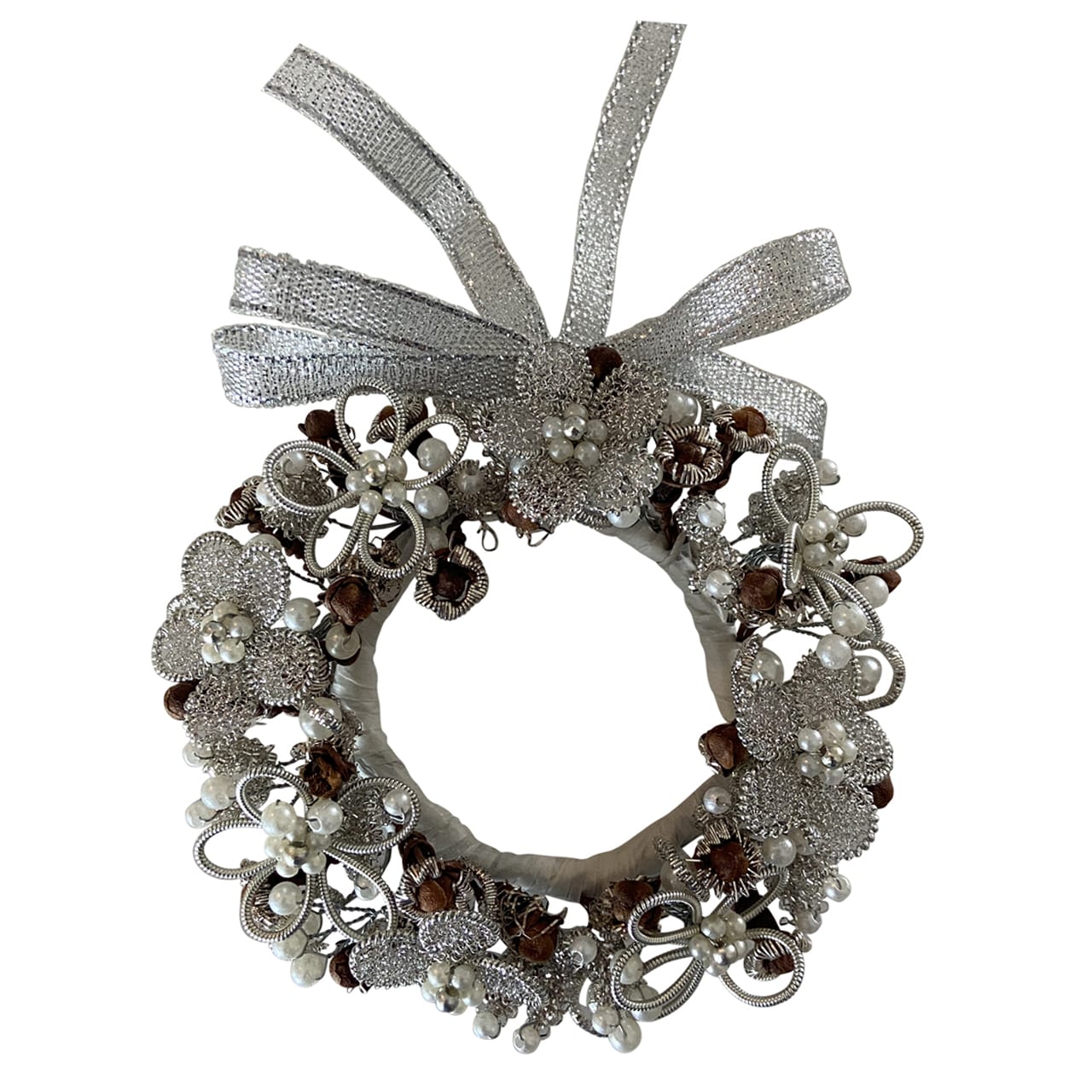 Silver Viennese Candle Wreath