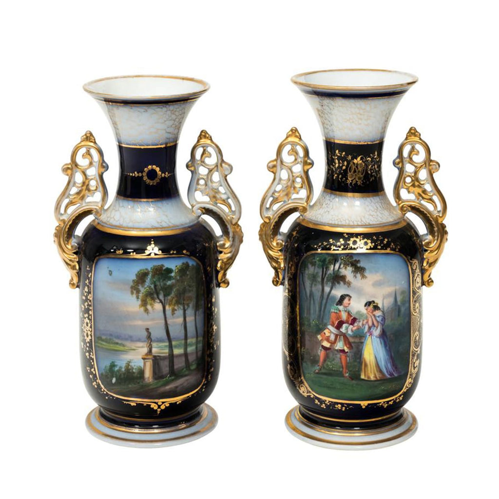 Pair of Decorated French Vases ca.1890