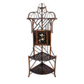 Lacquered Bamboo Corner Stand