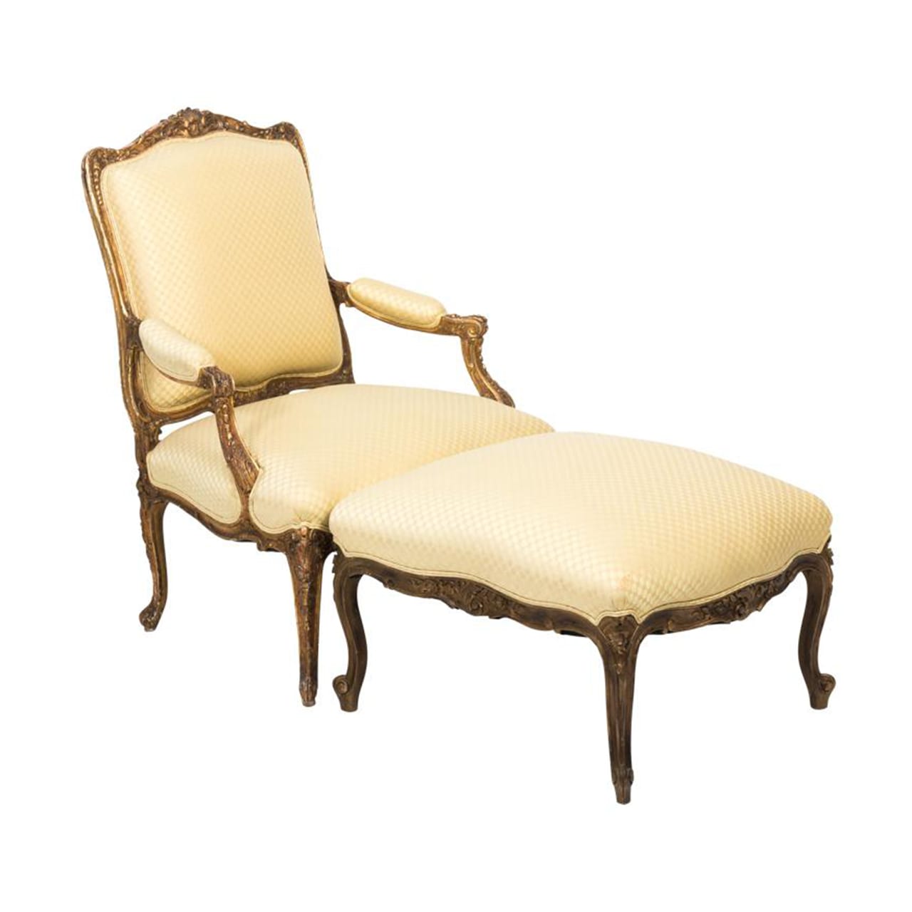 19th Century Giltwood Chaise Lounge Chair