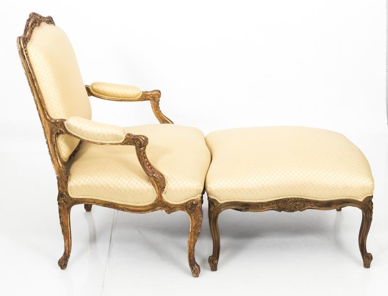 19th Century Giltwood Chaise Lounge Chair