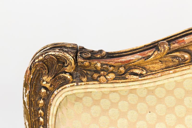 19th Century Giltwood Chaise Lounge Chair