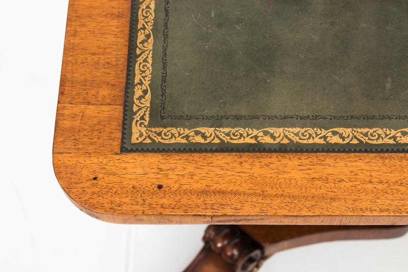 Leather Top Trestle Table ca.1800
