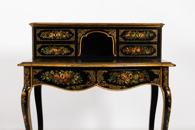 19th Century Napoleon III Papier Mache Desk