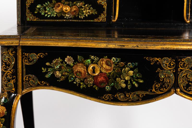 19th Century Napoleon III Papier Mache Desk