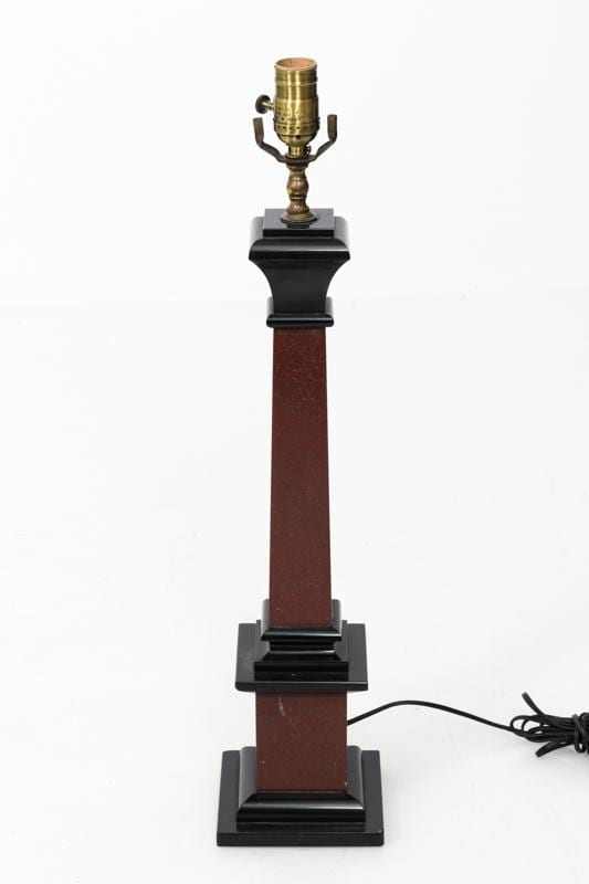 Pair of Neoclassical Column Table Lamps