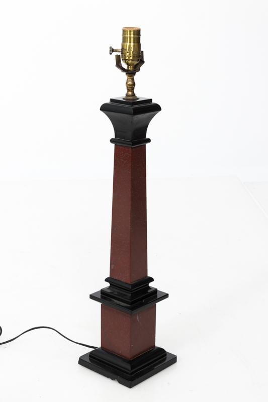 Pair of Neoclassical Column Table Lamps