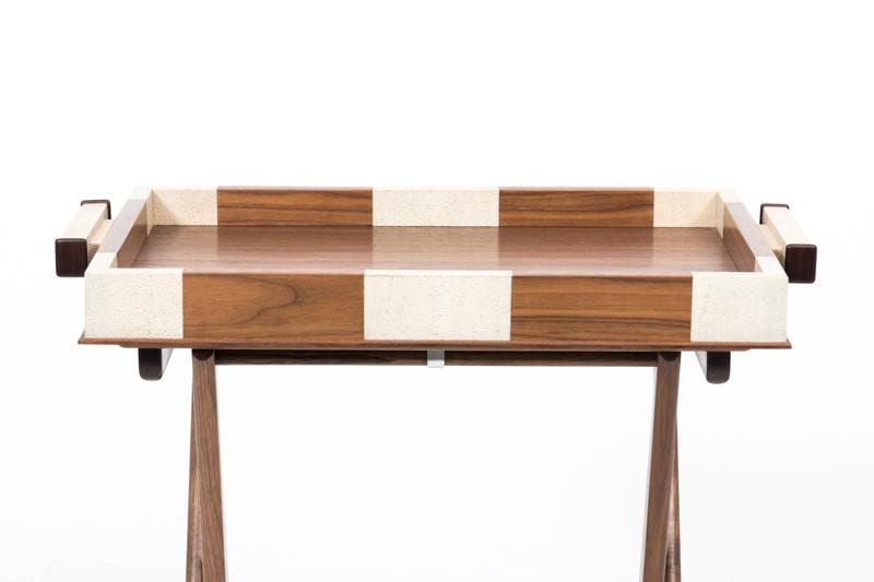 Shagreen Inlay Tray Table Attributed to Paul Frankl