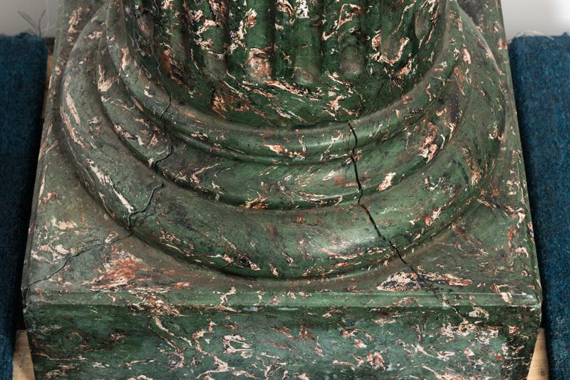 Pair of Faux Marble Column Pedestals