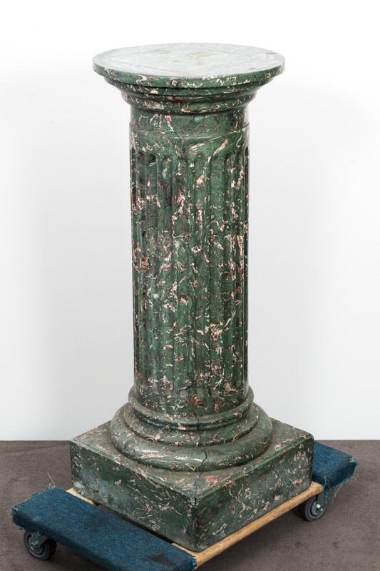 Pair of Faux Marble Column Pedestals
