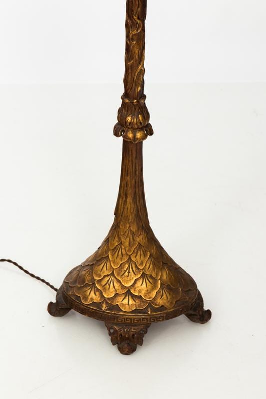 Carved Gilt Wood Floor Lamp by Charles & Company ca.1925