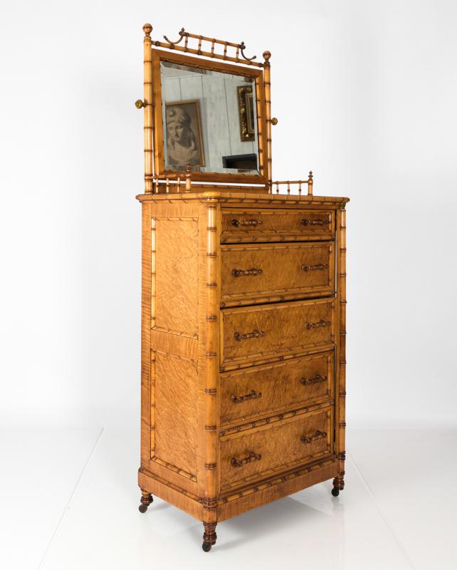 Faux Bamboo Side Chest ca.1880