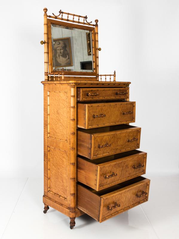Faux Bamboo Side Chest ca.1880