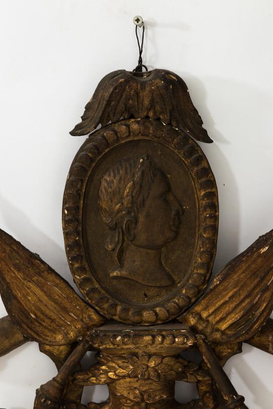 Carved Gilt Wood Pendant
