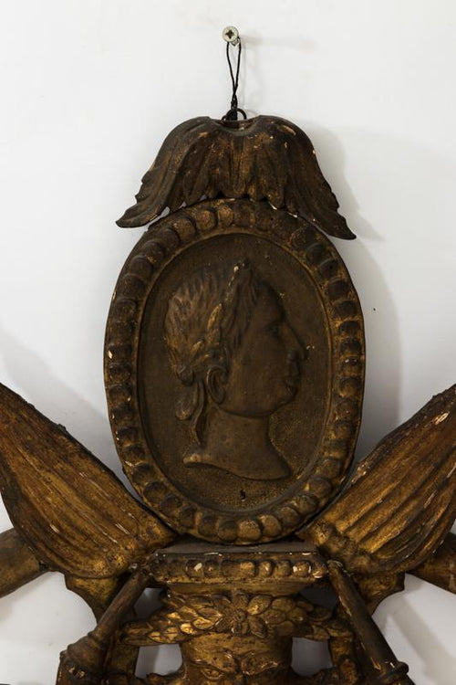 Carved Gilt Wood Pendant