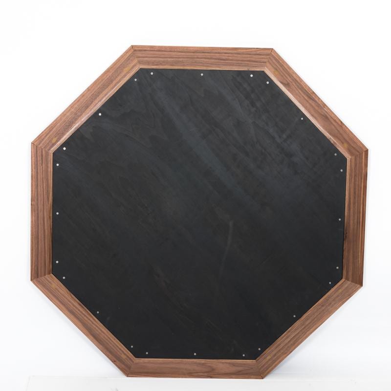 Octagonal Walnut and Shagreen Mirror