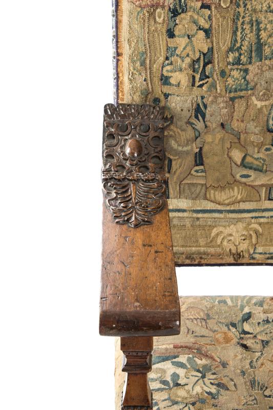 16th Century Franco Flemish Tapestry Bench