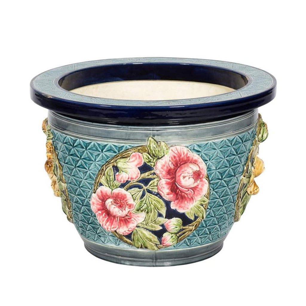 Painted Majolica Planter