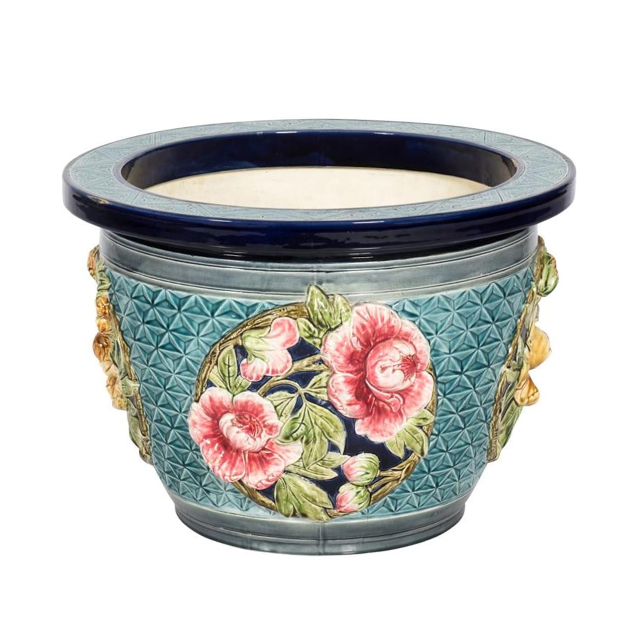 Painted Majolica Planter
