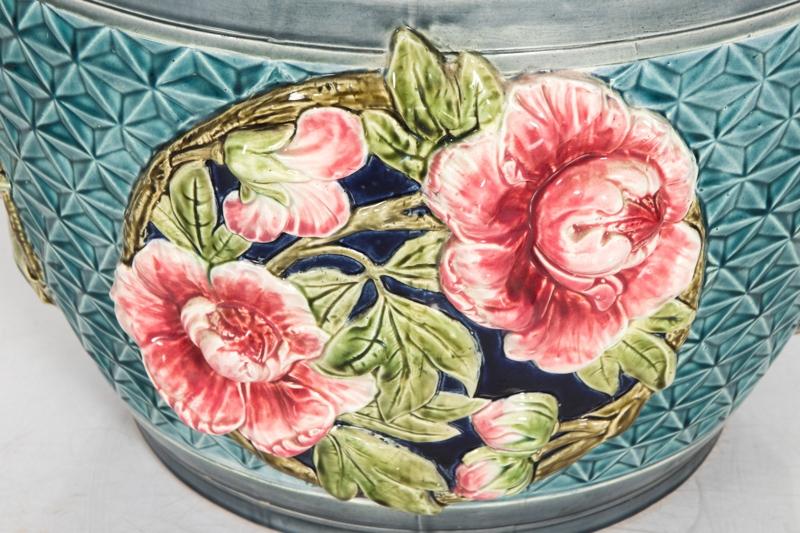 Painted Majolica Planter