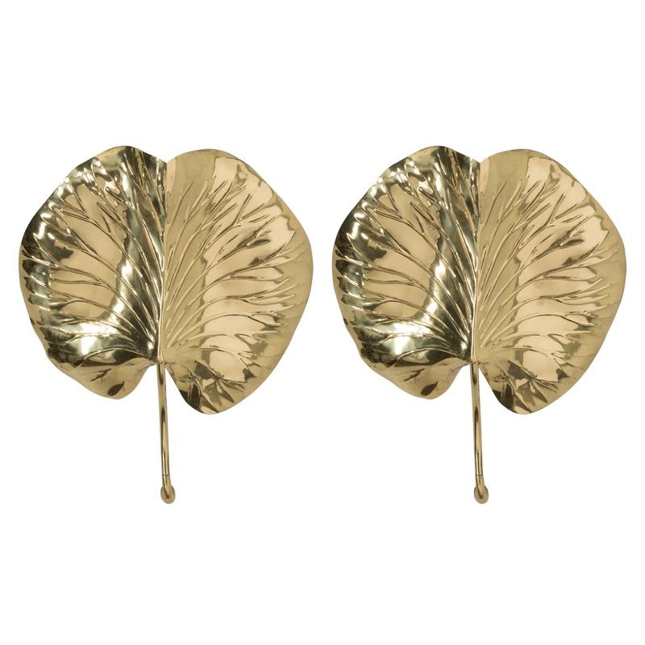 Pair of Chapman Leaf Sconces