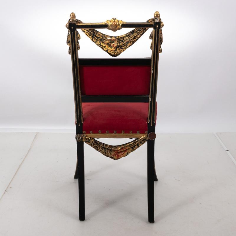Pair of Venetian Polychrome Side Chairs
