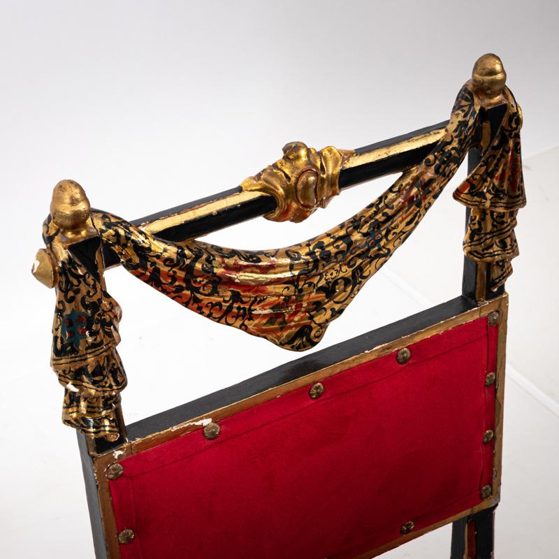Pair of Venetian Polychrome Side Chairs