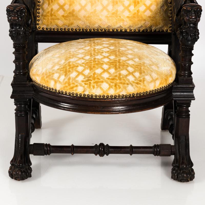 Pair of American Gothic Revival Armchairs by Daniel Pabst. Ca. 1878