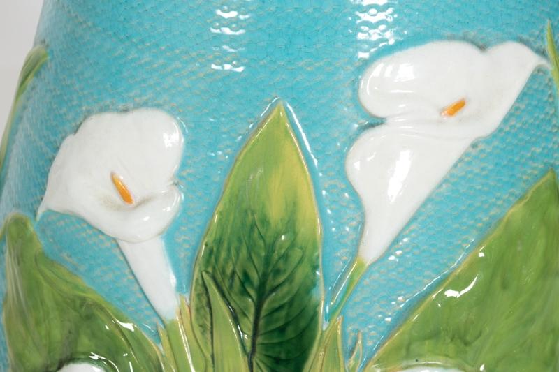 Pair of English Majolica Garden Seats