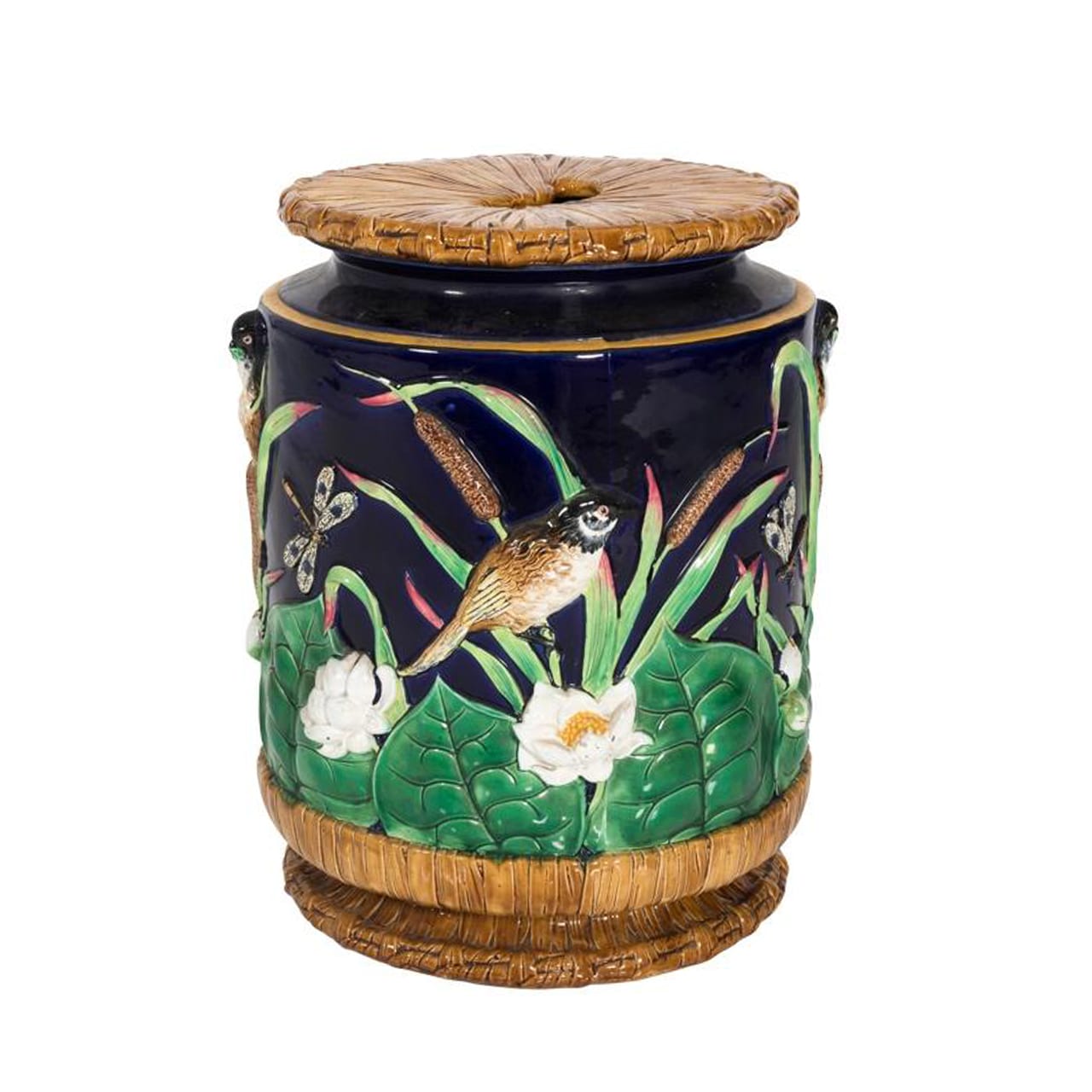 English Majolica Garden Seat ca.1880
