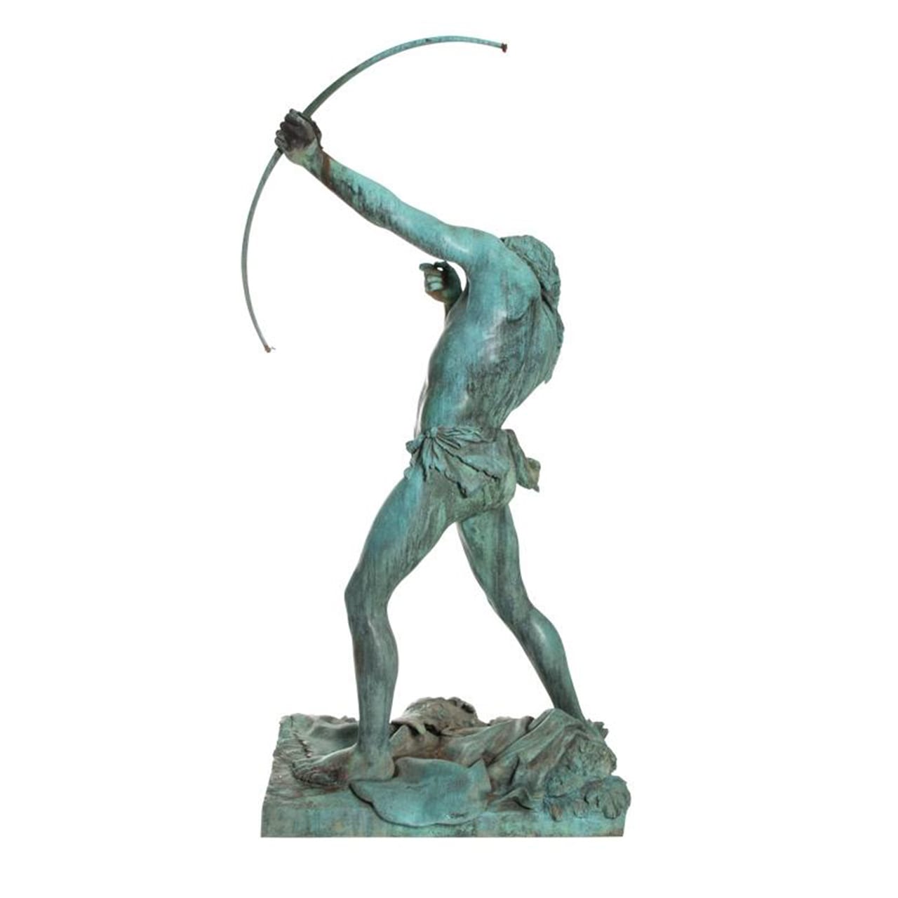 Bronze Figure Of A Young Native American