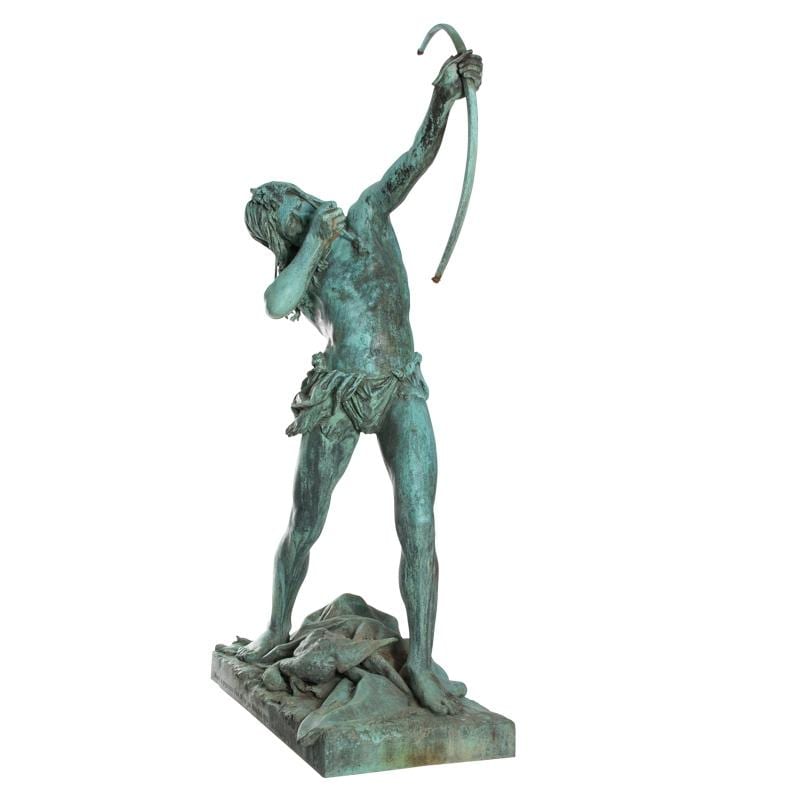 Bronze Figure Of A Young Native American