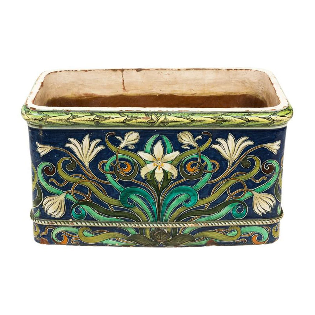 Italian Polychrome Majolica Cistern