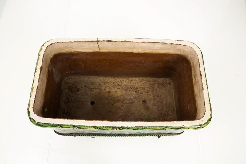 Italian Polychrome Majolica Cistern