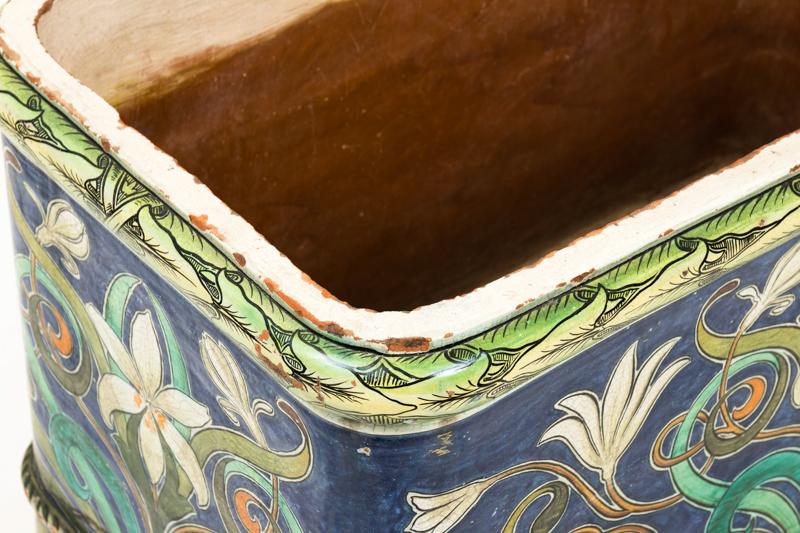 Italian Polychrome Majolica Cistern