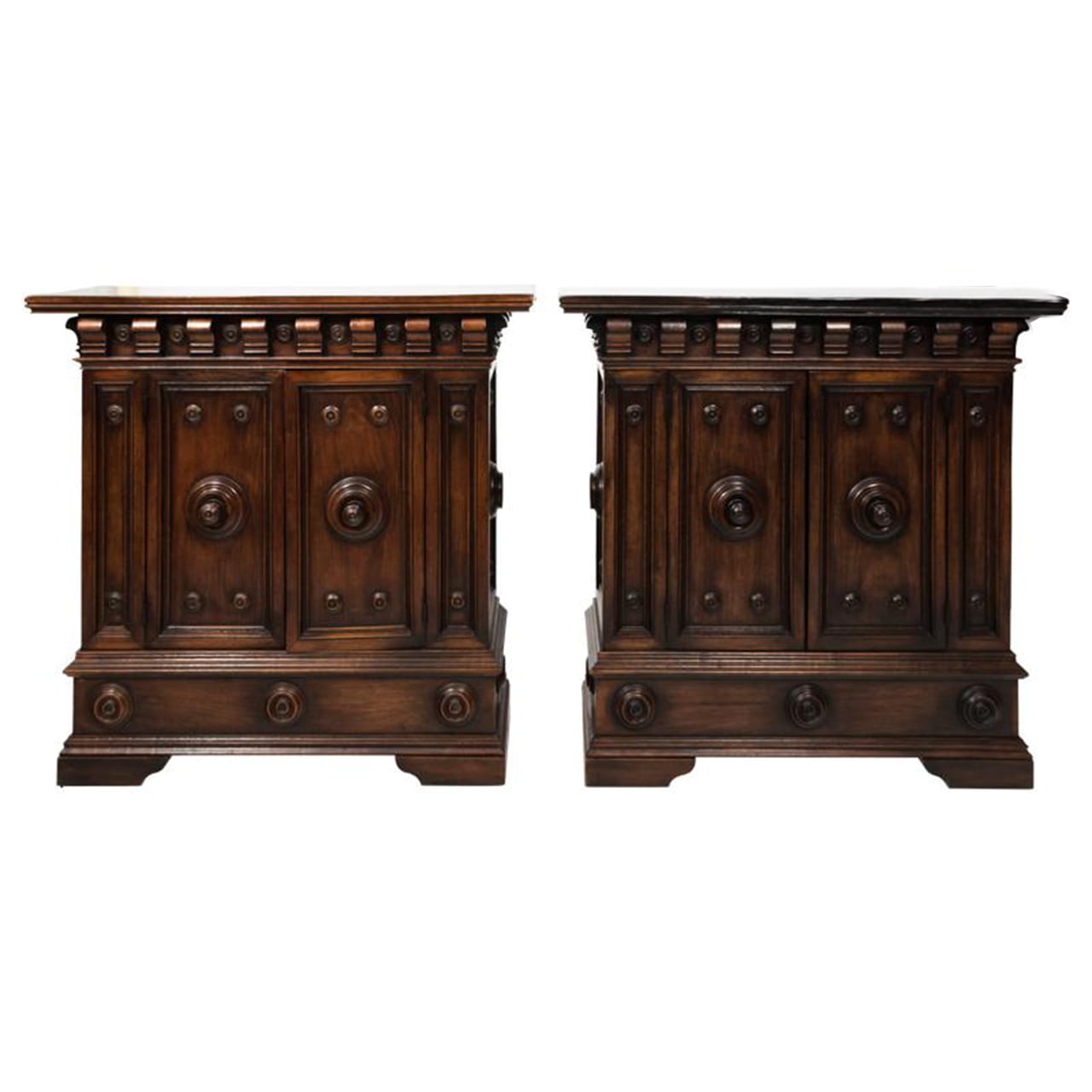 Pair Of 19th Century Italian Walnut Cabinets