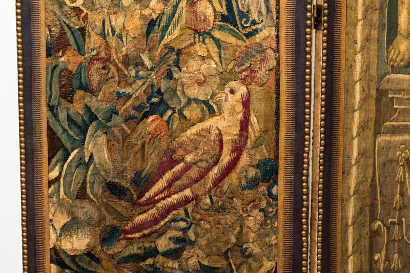 18th Century Three Panel Flemish Tapestry Screen