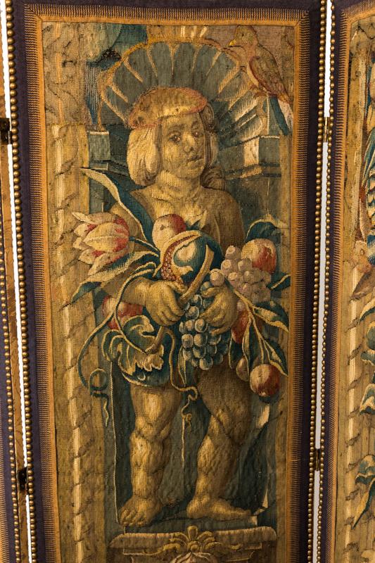 18th Century Three Panel Flemish Tapestry Screen