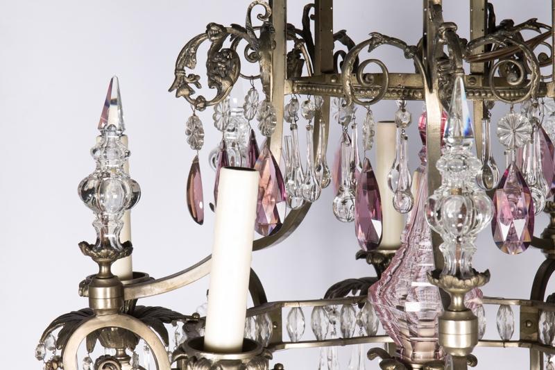 Louis XVI Style Six Light Crystal Chandelier