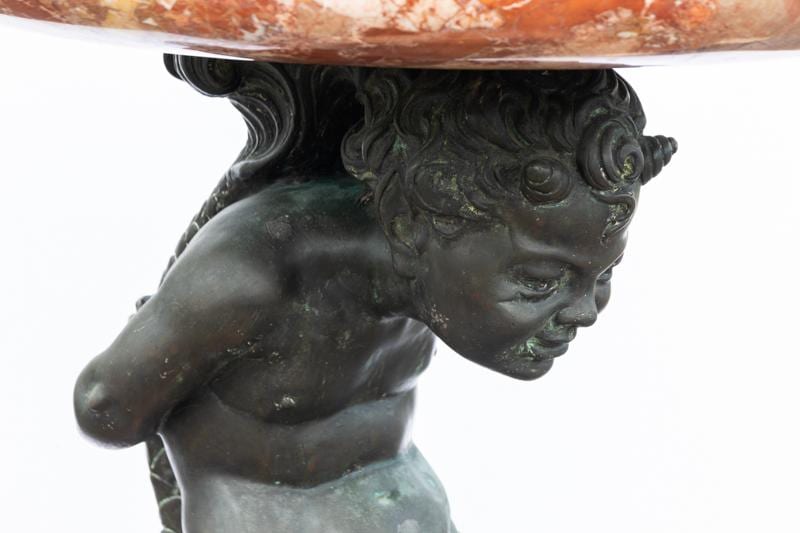 Early 20th Century Marble and Bronze Fountain