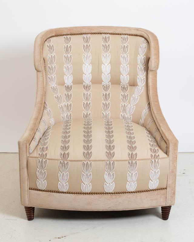 Pair of Upholstered Club Chairs