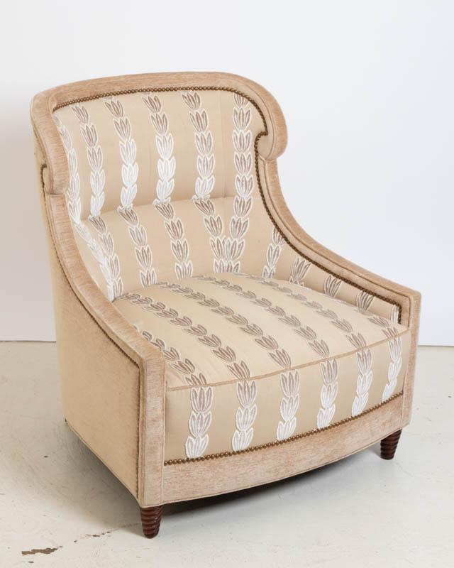 Pair of Upholstered Club Chairs