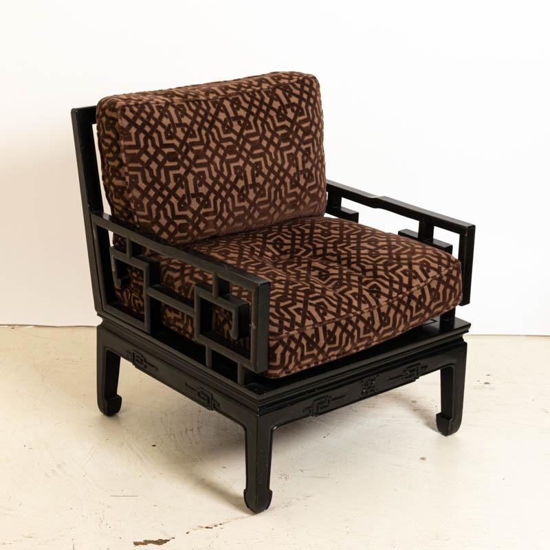 Pair of Vintage Oriental Style Armchairs by Baker