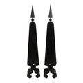 Pair of Black Painted Geometric Obelisks