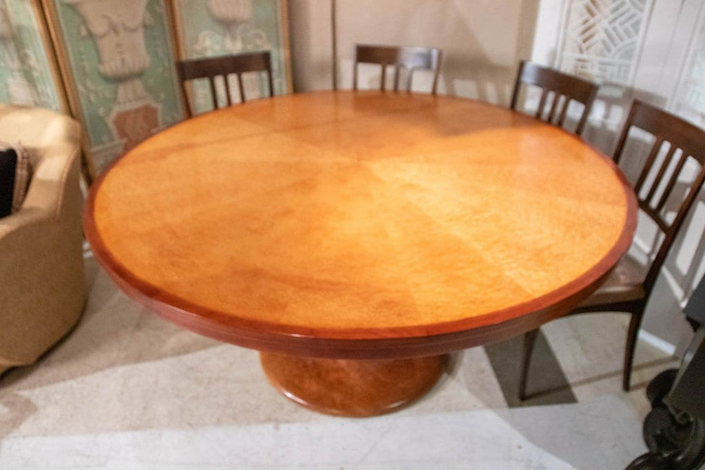 Custom Made Round Pedestal Table by Stephen Piscuskas