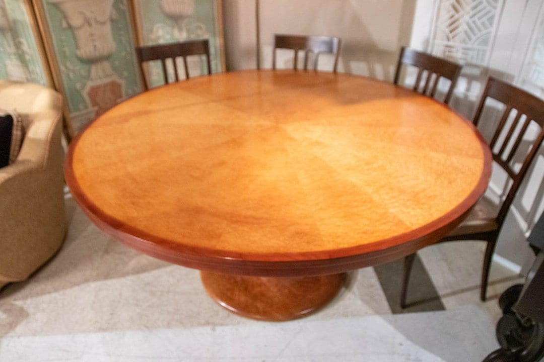 Custom Made Round Pedestal Table by Stephen Piscuskas