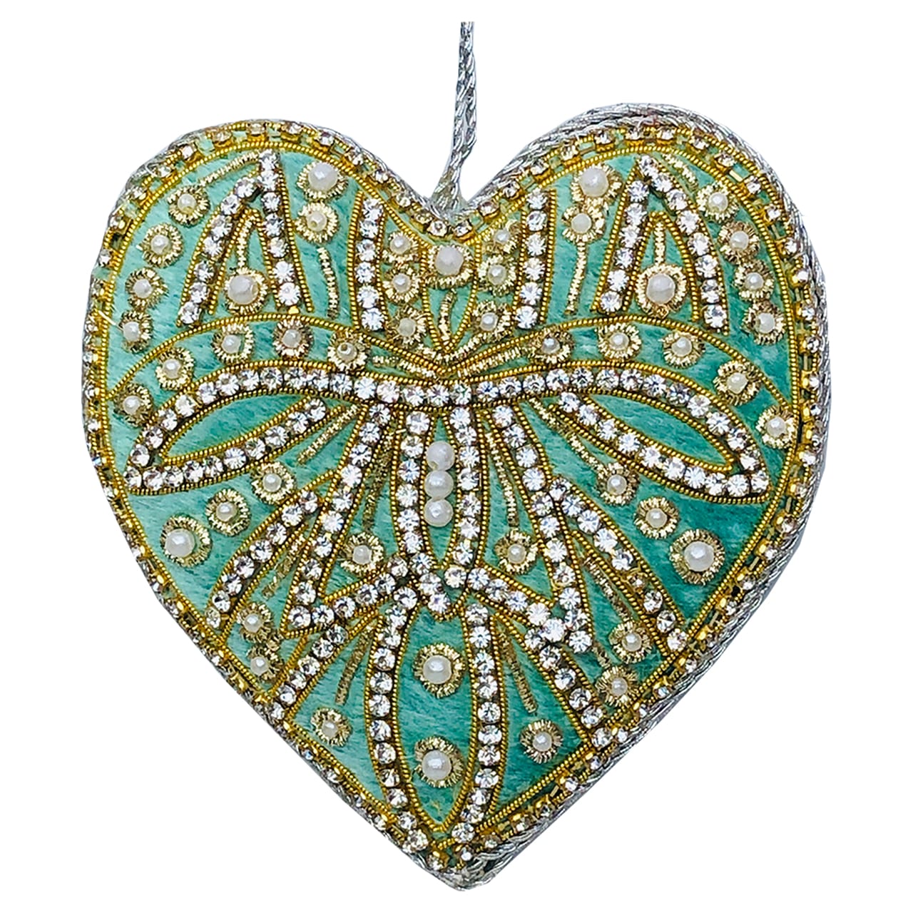 Crystal Heart w/ Pearls