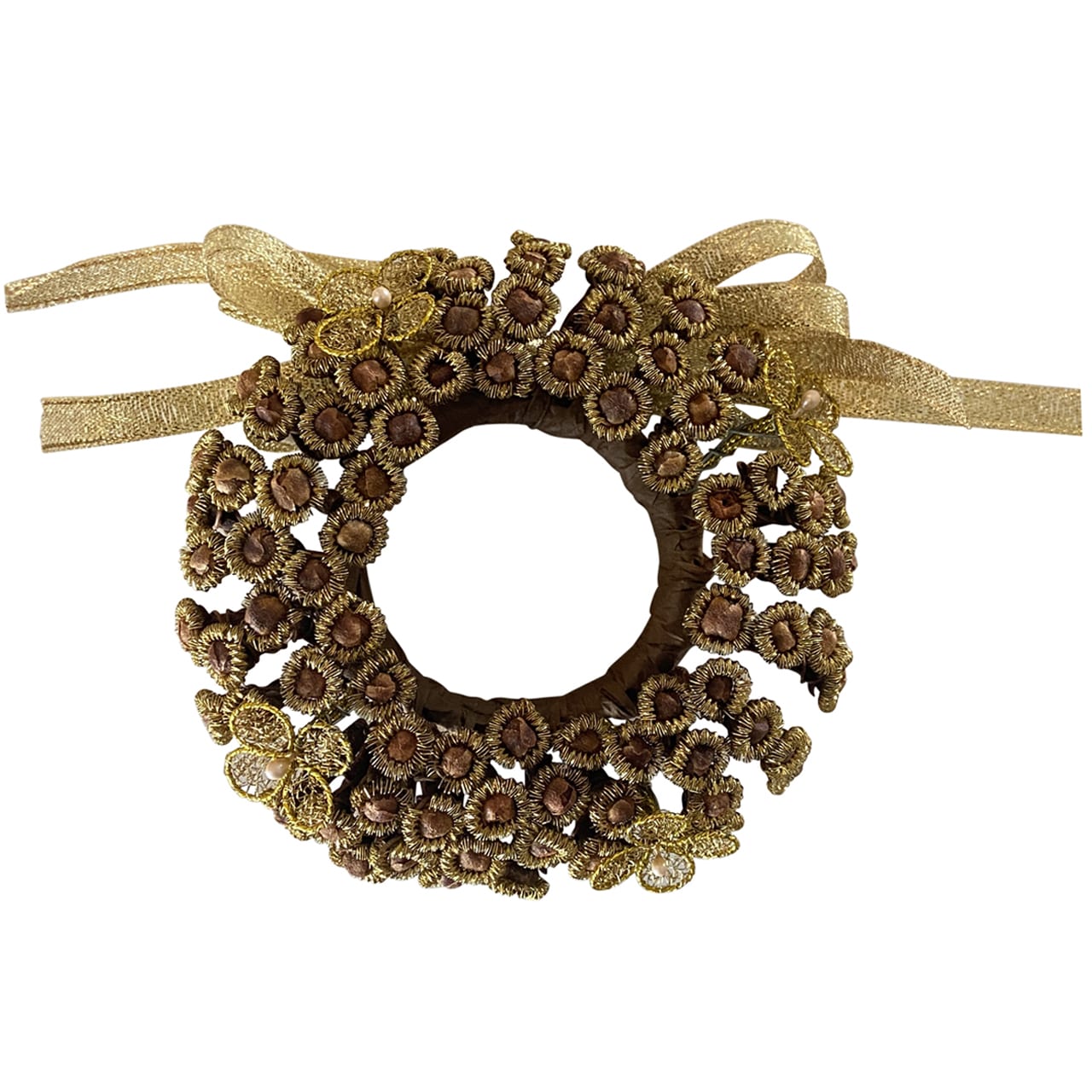 Golden Brown Viennese Candle Wreath